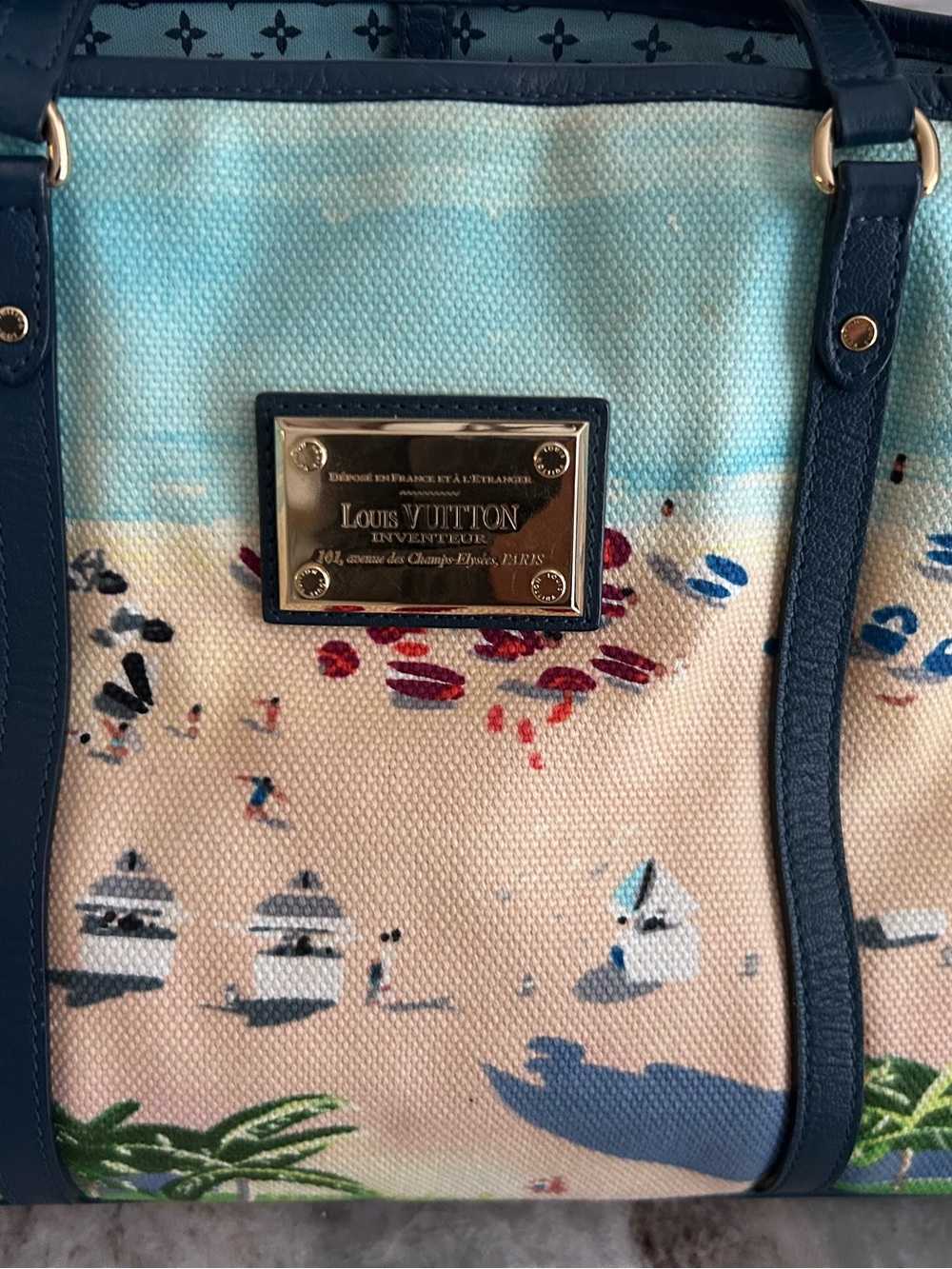 Louis Vuitton Beach Scene  Printed collection Tote bag